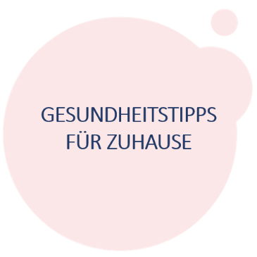 Roter Farbklecks: Gesundheitstipps für Zuhause