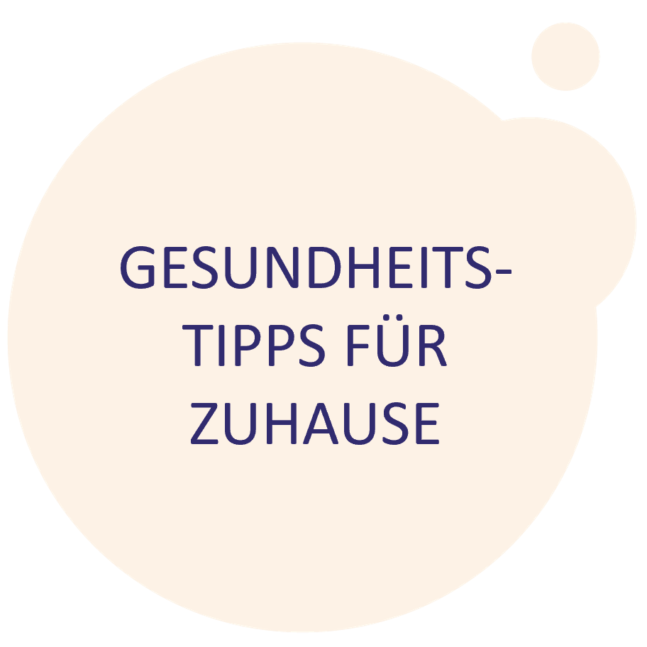 Roter Farbklecks: Gesundheitstipps für Zuhause