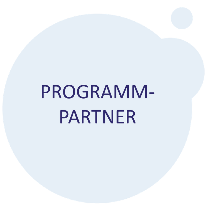 Blauer Farbklecks: Programmpartner