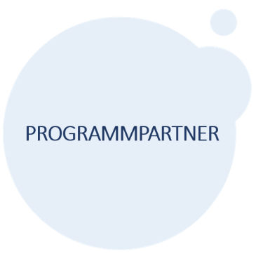 Blauer Farbklecks: Programmpartner